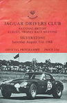 Programme cover of Silverstone Circuit, 31/08/1968