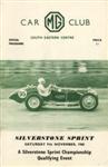 Programme cover of Silverstone Circuit, 09/11/1968