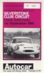Programme cover of Silverstone Circuit, 01/09/1969