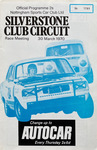 Programme cover of Silverstone Circuit, 30/03/1970