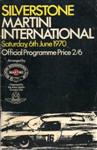 Programme cover of Silverstone Circuit, 06/06/1970