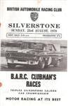 Programme cover of Silverstone Circuit, 23/08/1970