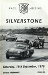 Programme cover of Silverstone Circuit, 19/09/1970