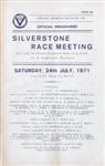 Programme cover of Silverstone Circuit, 24/07/1971