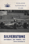 Programme cover of Silverstone Circuit, 25/03/1972