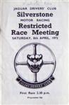 Programme cover of Silverstone Circuit, 08/04/1972