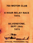 Programme cover of Silverstone Circuit, 29/09/1973