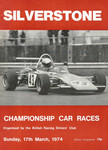 Programme cover of Silverstone Circuit, 17/03/1974