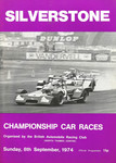 Programme cover of Silverstone Circuit, 08/09/1974