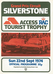 Programme cover of Silverstone Circuit, 22/09/1974