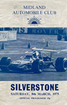Programme cover of Silverstone Circuit, 08/03/1975