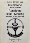 Programme cover of Silverstone Circuit, 22/03/1975
