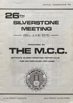 Programme cover of Silverstone Circuit, 28/06/1975