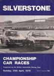 Programme cover of Silverstone Circuit, 25/04/1976
