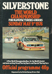 Programme cover of Silverstone Circuit, 09/05/1976