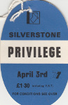 Ticket for Silverstone Circuit, 03/04/1977