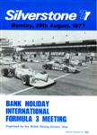Programme cover of Silverstone Circuit, 29/08/1977