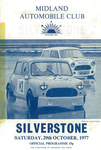 Programme cover of Silverstone Circuit, 29/10/1977