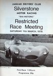 Programme cover of Silverstone Circuit, 11/03/1978