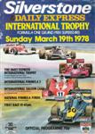 Programme cover of Silverstone Circuit, 19/03/1978