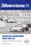 Programme cover of Silverstone Circuit, 23/09/1978