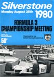 Programme cover of Silverstone Circuit, 25/08/1980