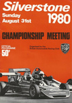 Programme cover of Silverstone Circuit, 31/08/1980