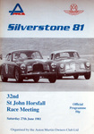 Programme cover of Silverstone Circuit, 27/06/1981