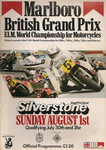 Programme cover of Silverstone Circuit, 01/08/1982