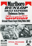 Programme cover of Silverstone Circuit, 26/09/1982