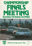 Programme cover of Silverstone Circuit, 03/10/1982
