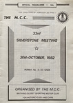 Programme cover of Silverstone Circuit, 30/10/1982