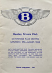Programme cover of Silverstone Circuit, 27/08/1983