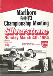 Programme cover of Silverstone Circuit, 04/03/1984