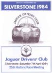 Programme cover of Silverstone Circuit, 07/04/1984