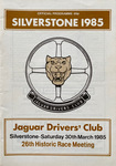 Programme cover of Silverstone Circuit, 30/03/1985