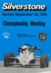 Programme cover of Silverstone Circuit, 01/09/1985