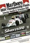 Programme cover of Silverstone Circuit, 13/10/1985
