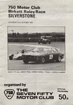 Programme cover of Silverstone Circuit, 31/10/1987