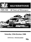 Programme cover of Silverstone Circuit, 15/10/1988