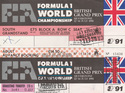 Ticket for Silverstone Circuit, 14/07/1991