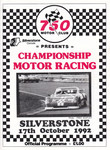 Programme cover of Silverstone Circuit, 17/10/1992