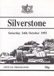 Programme cover of Silverstone Circuit, 24/10/1992