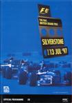 Programme cover of Silverstone Circuit, 13/07/1997
