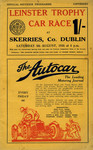 Programme cover of Skerries Road Racing Circuit, 04/08/1934