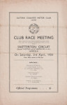 Programme cover of Snetterton Circuit, 03/04/1954