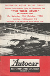 Programme cover of Snetterton Circuit, 11/10/1958