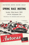 Programme cover of Snetterton Circuit, 22/03/1959