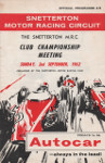 Programme cover of Snetterton Circuit, 02/09/1962
