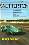 Programme cover of Snetterton Circuit, 09/05/1965
